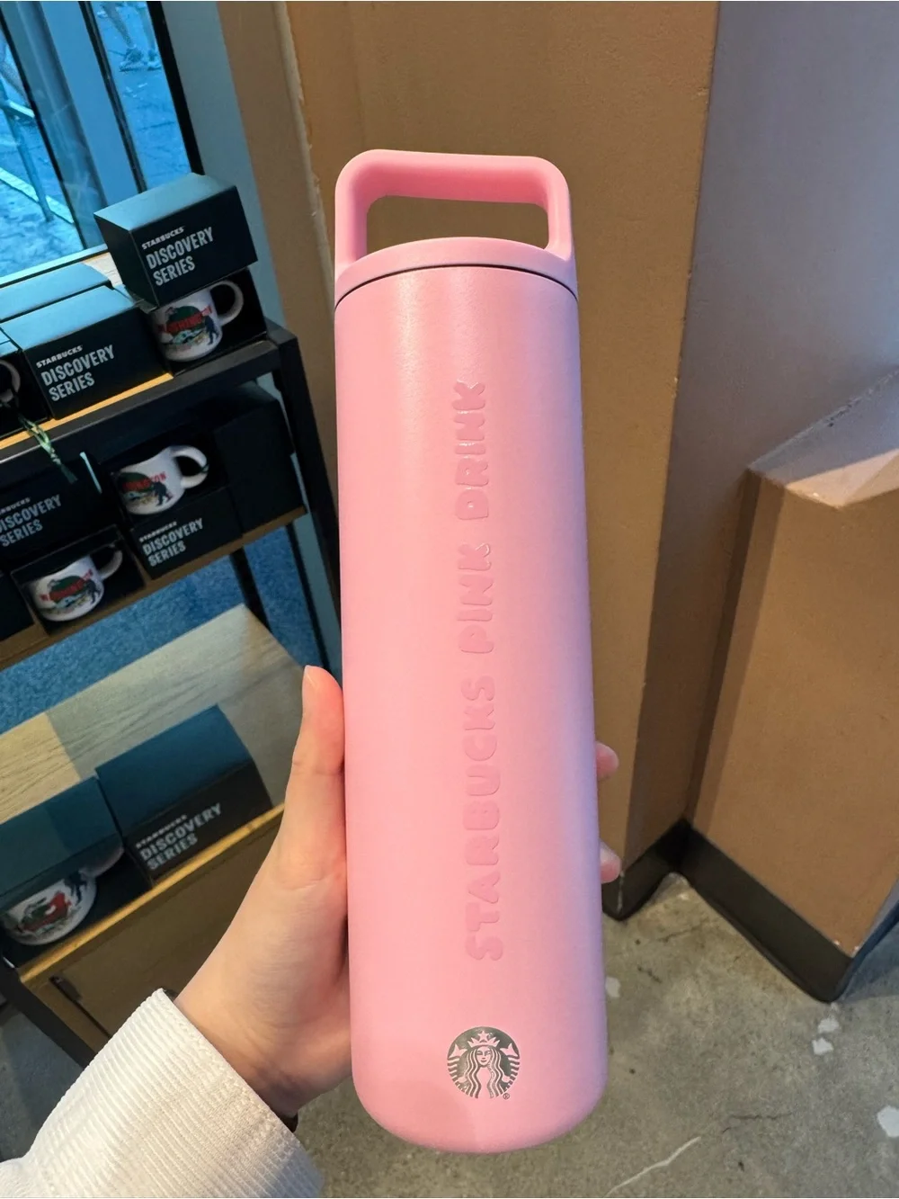 Starbucks MiiR Pink Matte Stainless Tumbler with Handle